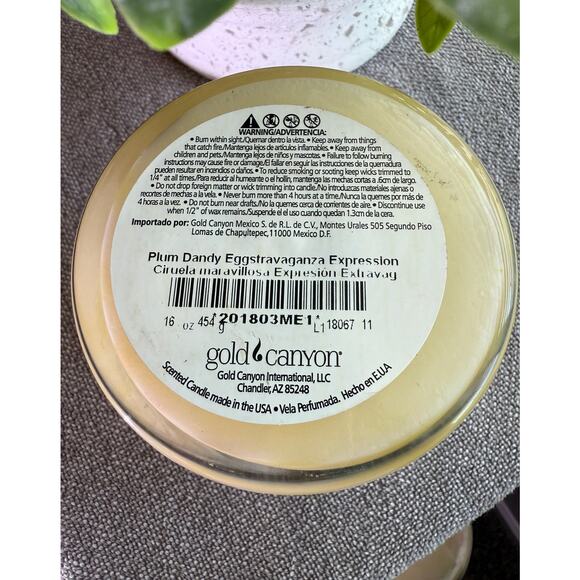 Gold Canyon Candles Med 16oz Plum Dandy Highly Scented Candle  Hard to Find - Picture 2 of 2